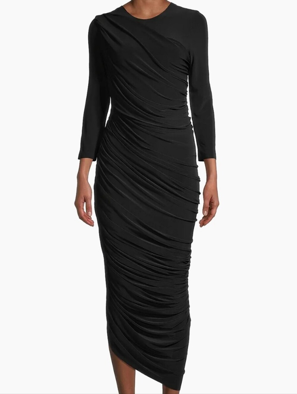 Norma Kamali Black Diana Gown, S